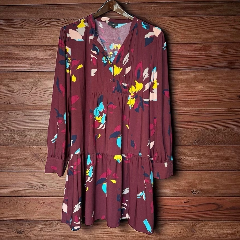 Halogen Pintuck Floral XL Flowy Dress | Fall